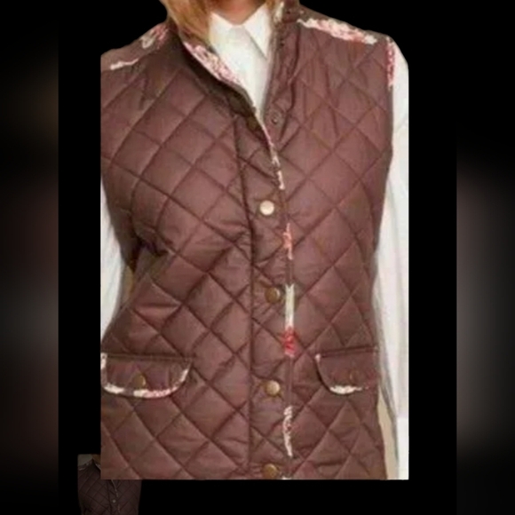 Matilda Jane Sydney reversible quilted and corduroy floral Small Vest - Picture 14 of 16